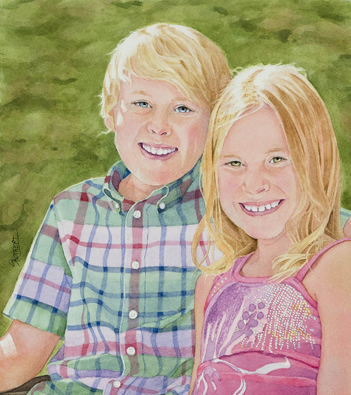Isaac and Lily | 13 x 12 inches | SOLD
